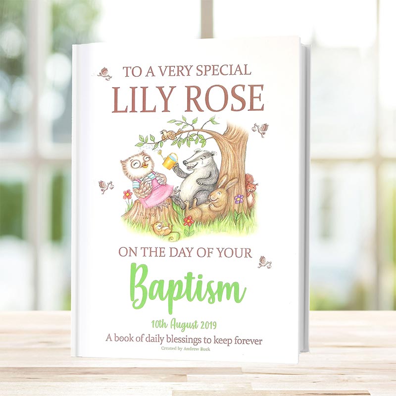 Special Baptism Gift Book of Blessings Personalised for Baby