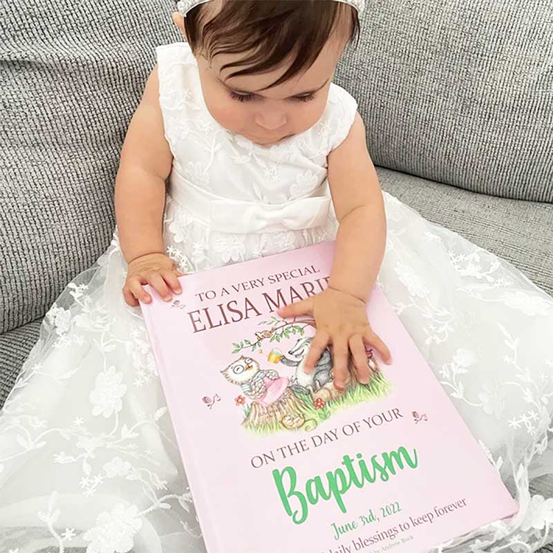 Personalised Baptism Gifts Book of Blessings for baby