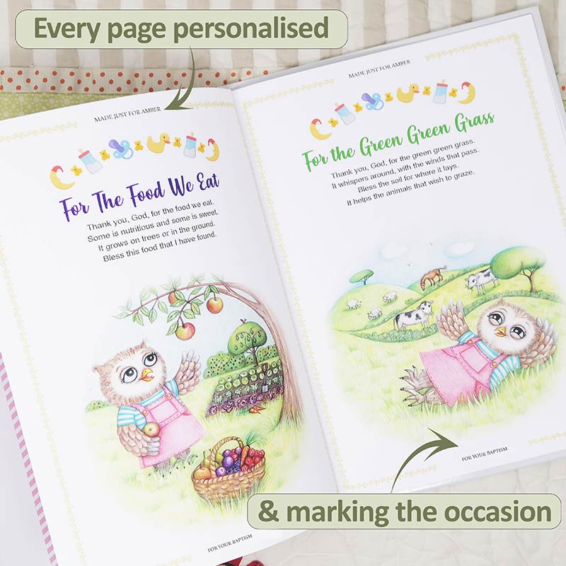 Personalised Baptism Gift Book of Blessings for Nephew