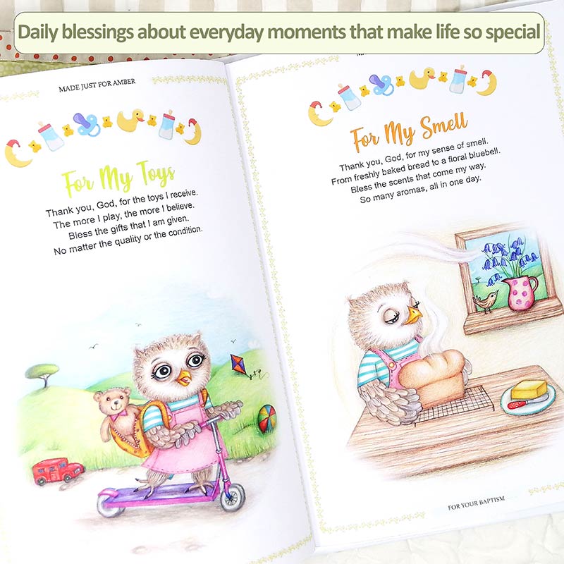 Personalised Baptism Gift Book of Blessings for baby