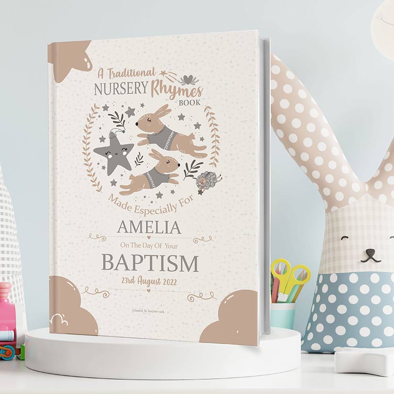 Personalised Baptism Gifts Book of Nursery Rhymes for baby