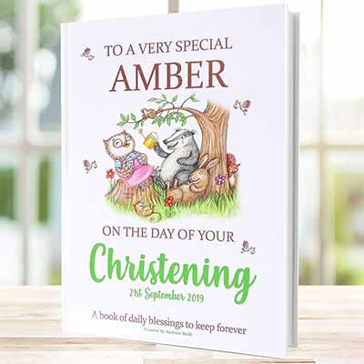 Personalised Christening or Baptism Gift Book of Blessings
