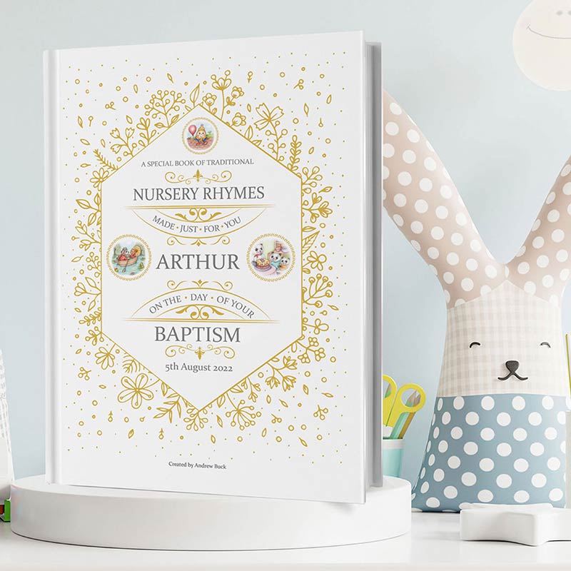 Customised Baptism Gifts Book of Nursery Rhymes for baby