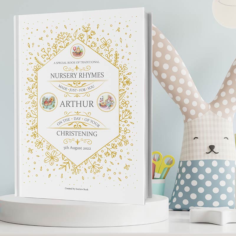 Custom Christening Gifts Book of Nursery Rhymes for baby
