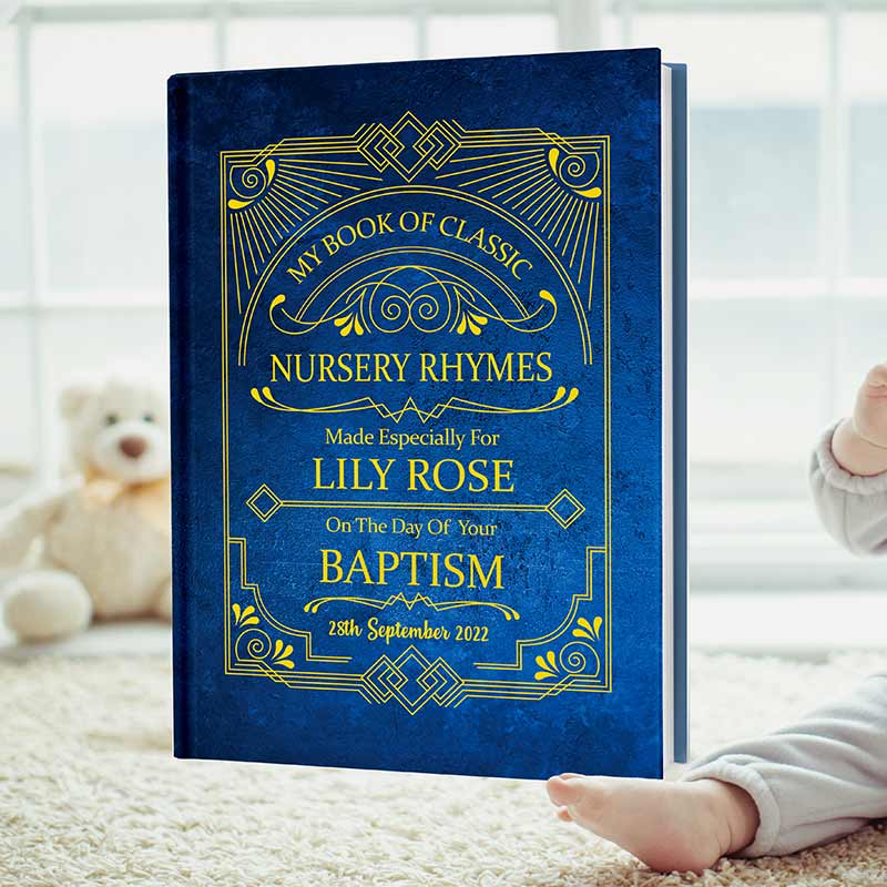 Personalised Baptism Gift Book of Nursery Rhymes