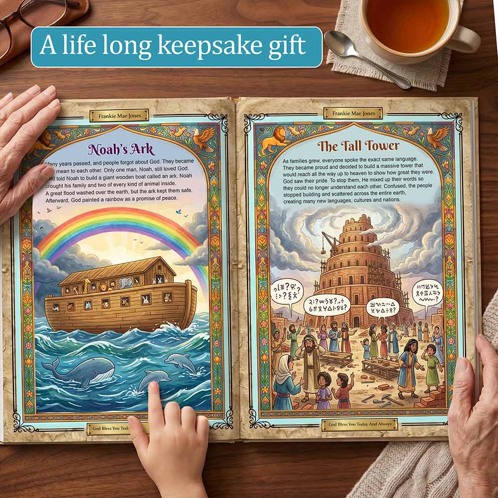 Personalised Christening Gift Book of words of wisdom for Godson