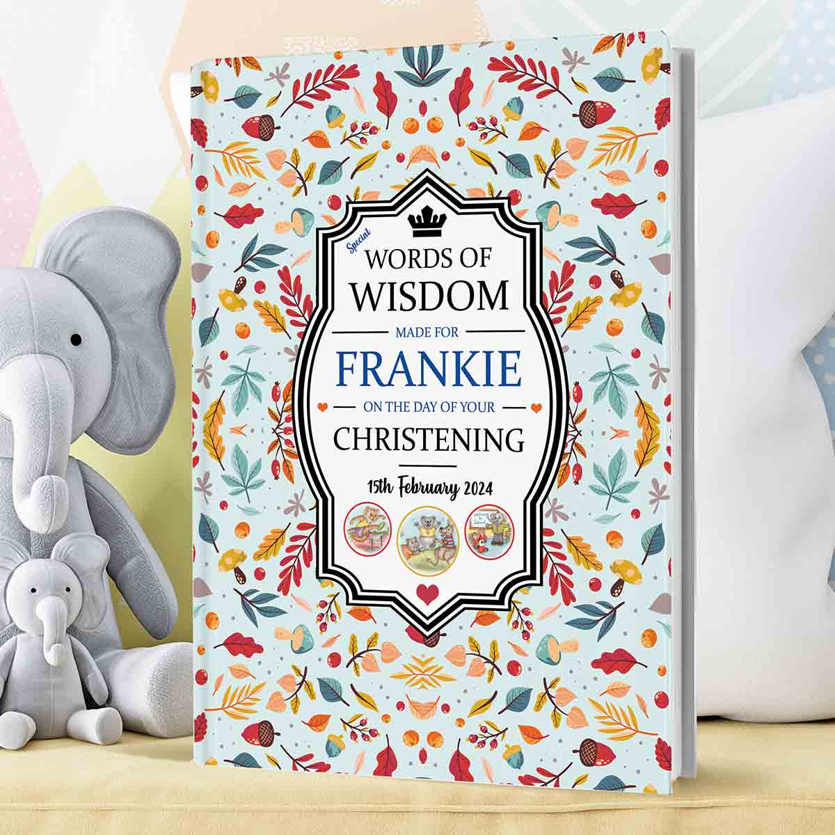 Christening Gift Book of Personalised Words Of Wisdom