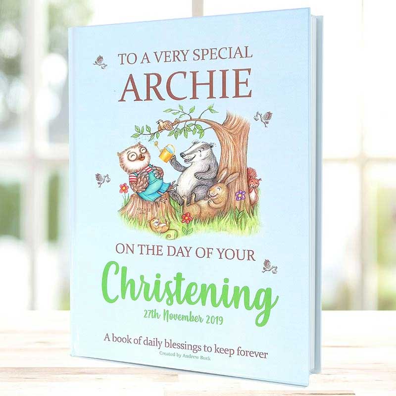 Personalised Christening Gift Book of Blessings for Goddaughter