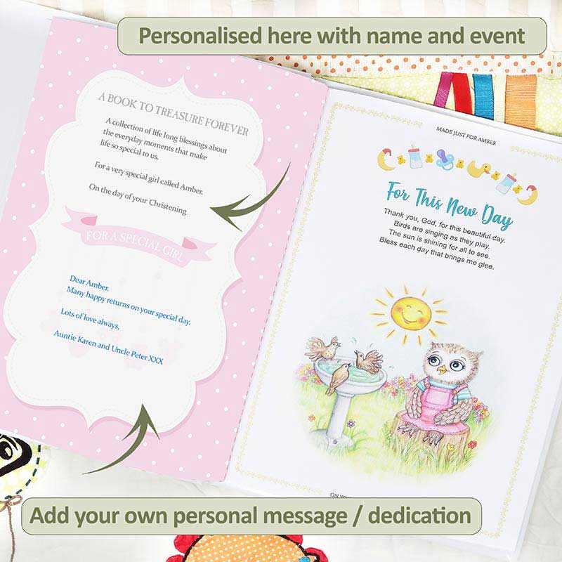Personalised Christening Gift Book of Blessings for Niece