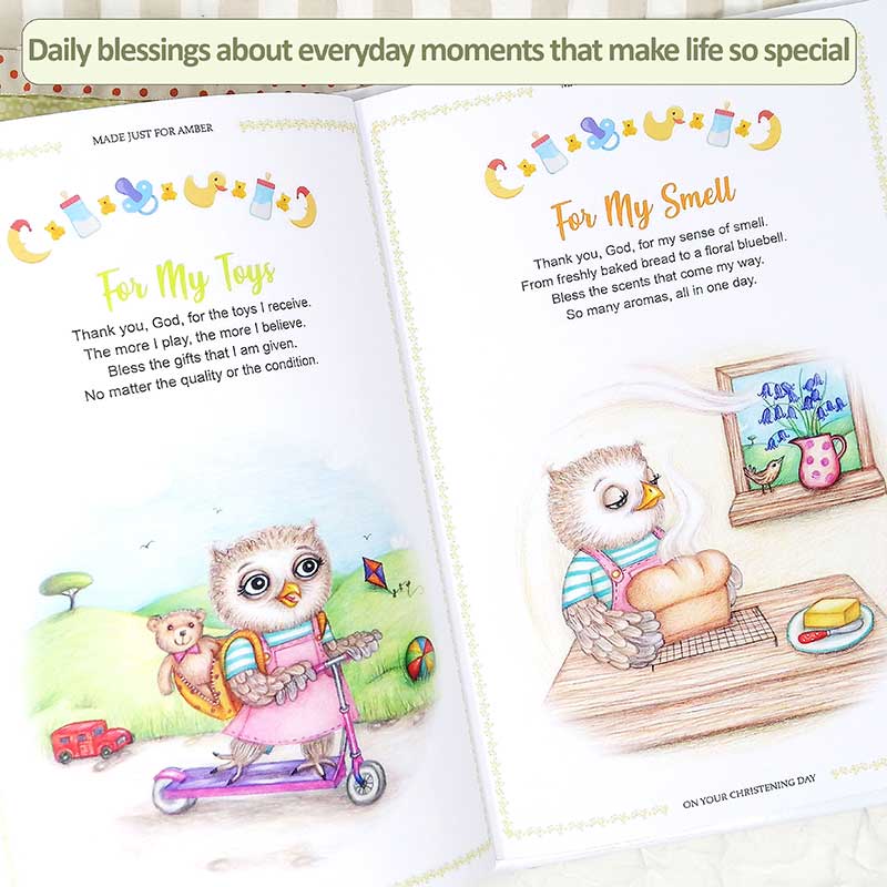 Personalised Christening Gift Book of Blessings for Nephew