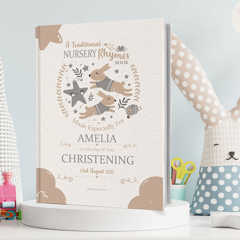 Personalised Christening Gifts Book of Nursery Rhymes for baby