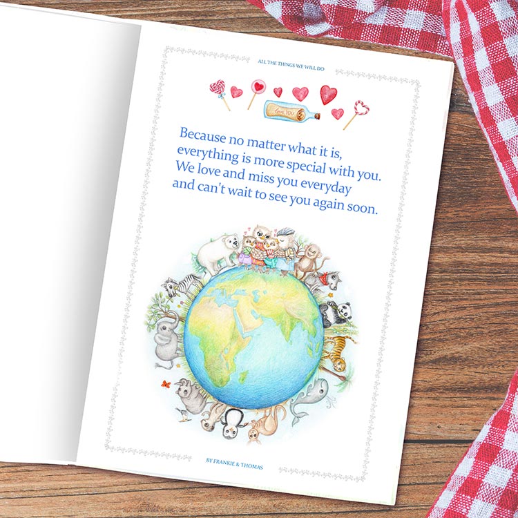 personalised gift book for nanny and grandad who are isolating